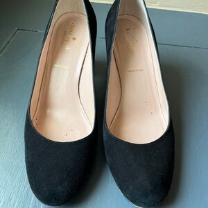 🥂Kate Spade early 2010s black glitter velvet heel 9.5 (but fits 10)